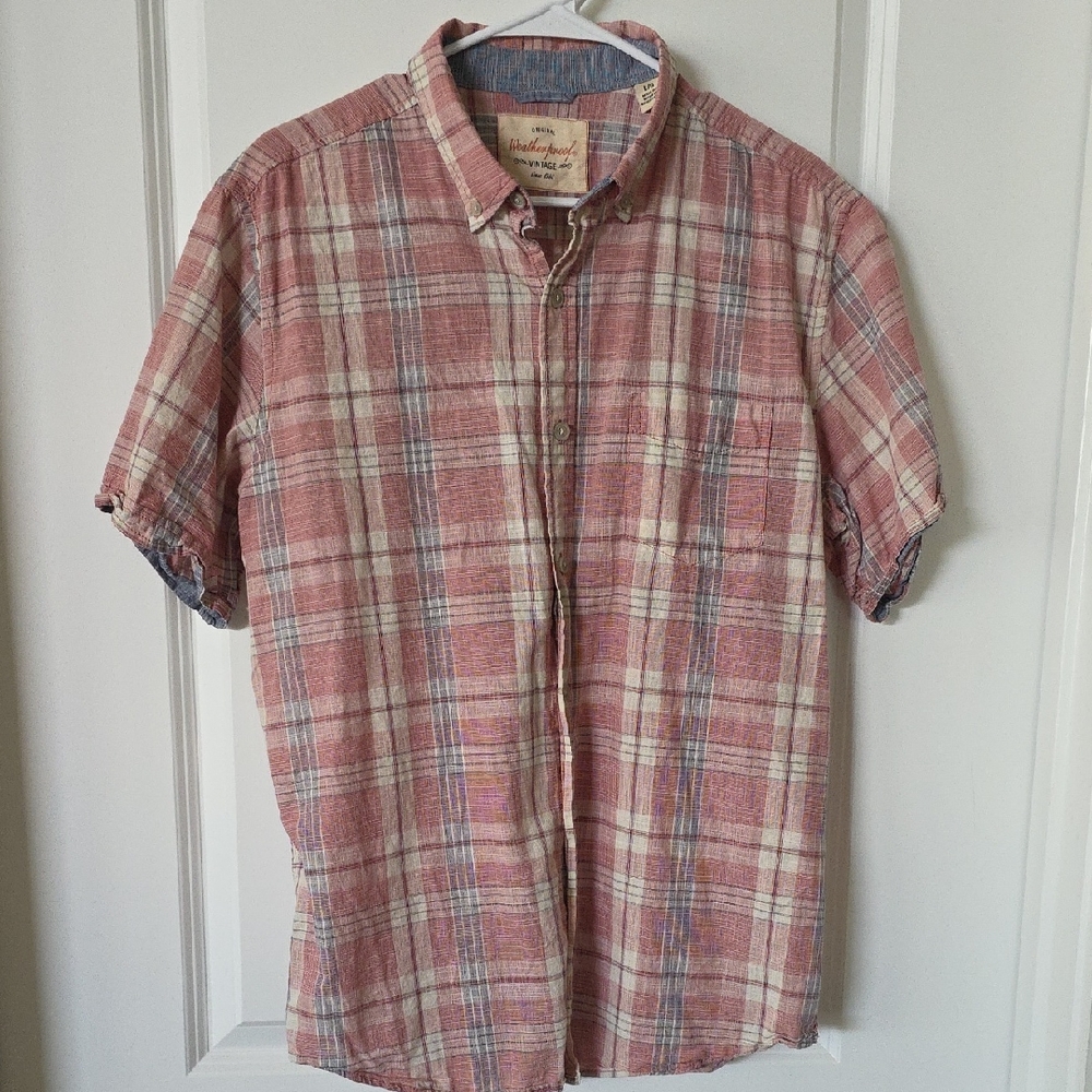 Weatherproof Red Plaid Casual Shirt